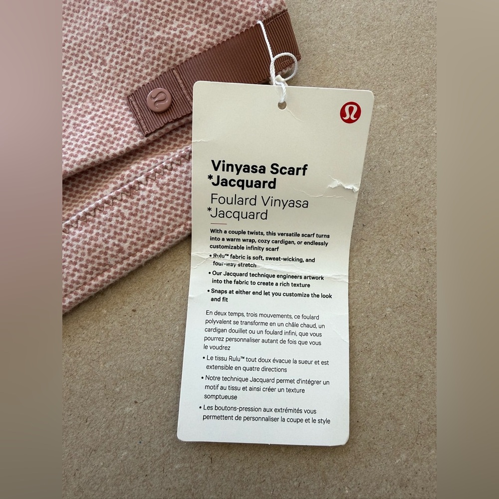 Lululemon Vinyasa Scarf - Dusty Pink —Size OS — NWT - Picture 8 of 9
